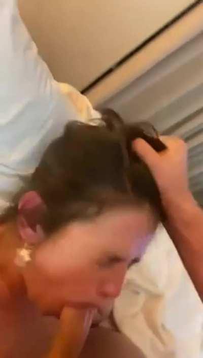 Amateur Blowjob Face Fuck Hardcore Homemade NSFW Petite Sloppy Throat Fuck Porn GIF by gazgaz