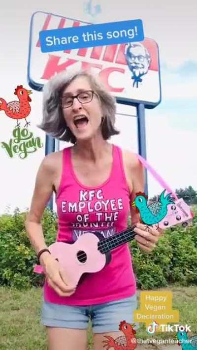 that vegan teacher back at it again