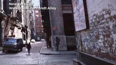 Encontré la esquina de New York City donde Charly se sacó la foto de tapa de “Clics modernos” (Google Street View)