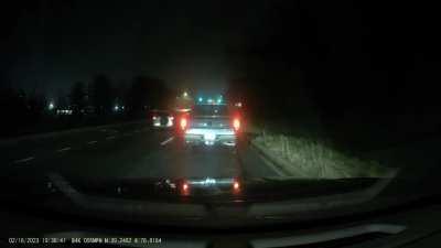 Idiot stops while while trying to merge