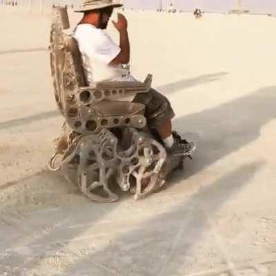 A Wheelchair That Uses Mechanical Legs Rather Than Wheels