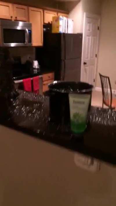 Free indoor waterfall!