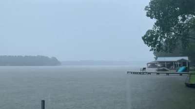 Rainy day on the lake