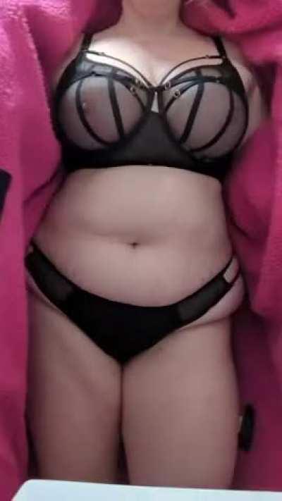 what this milf wears under her raincoat