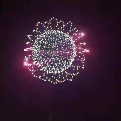 I have never seen a firework like this. How in the hell is this possible? This one shell has to cost an arm and a leg