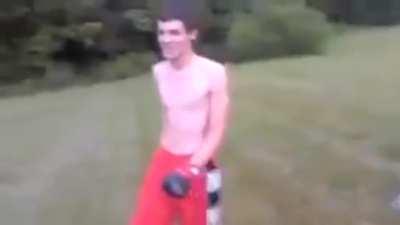 That man got rocked so hard he had a seizure