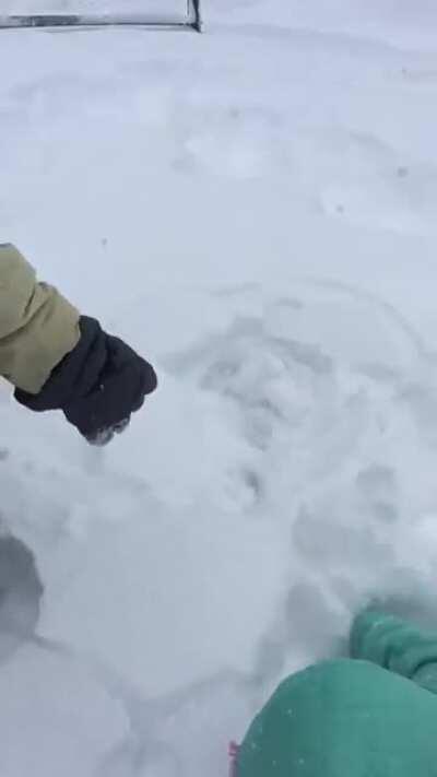Baby's first snow angel