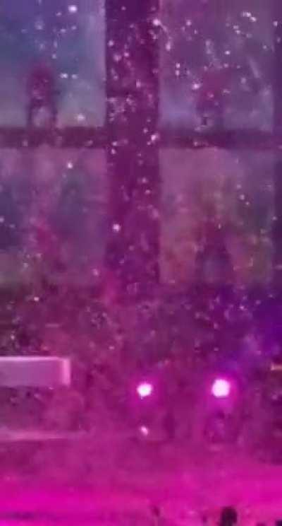 Adele at the end of her show.