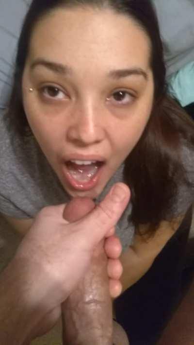 I love having a mouth full of cum