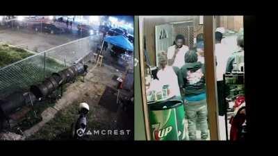 Louisville Metro Police Department shooting of David McAtee security footage- both angles with sound