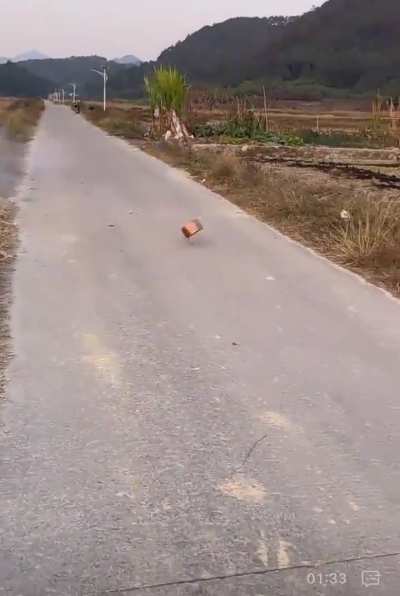 Man test power of different firework 