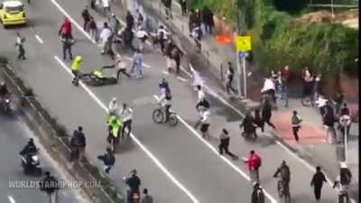 Skaters Jump Cops In Columbia After Being Run Over By Them