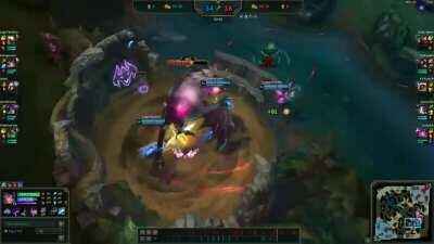 Stealing Rift Herald, Elder Dragon and Baron Nashor using Jinx's ultimate, all in the same match!
