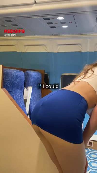 cock slipped in my stewardess pussy on an airplane