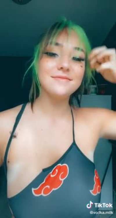 Tht shirt holding on by a thread