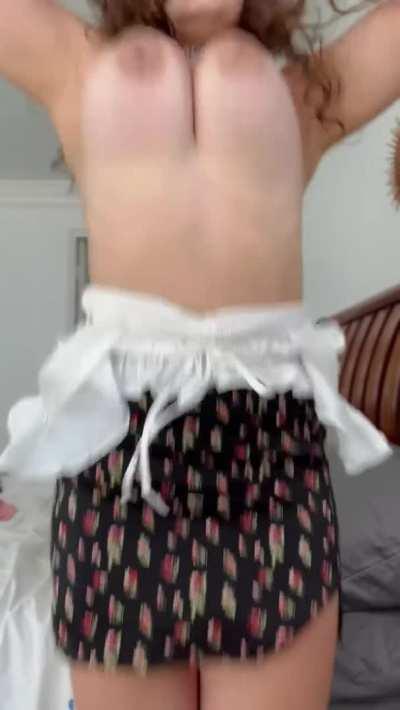 I wonder how my crush would react if he knew how big and perky my natural boobs are