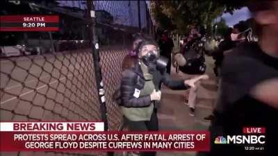 No, this isn't a warzone. This is Seattle tonight