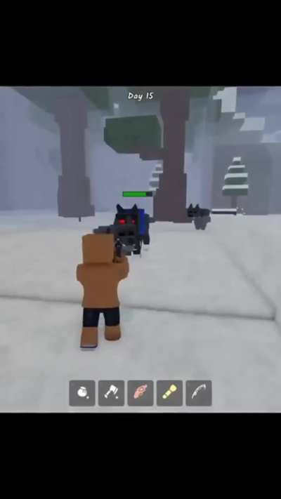 no way bro slipped and died to the big blue wolves!!! #99nightintheforest #roblox