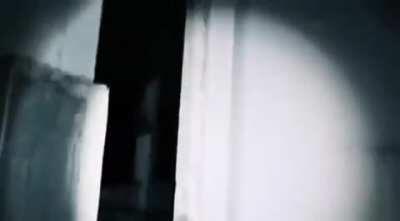 Strange door baning during police operation in Brazil. Saw it on a police officer's Twitter page today. Very strange. Seems like an abandoned hospital