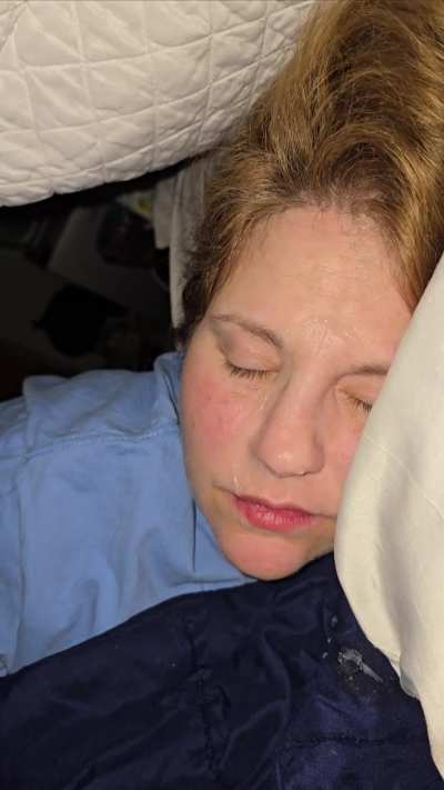 Midnight facial. I went back to bed without cleaning up