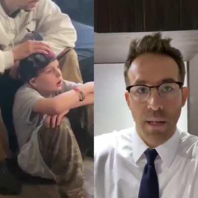 In Canada, an 8-year old moved to a new town. His parents were worried he'd be lonely on his birthday — so they asked if people could send him cards. Ryan Reynolds found out. He did the most Ryan Reynolds thing ever. This was the boy's reaction.