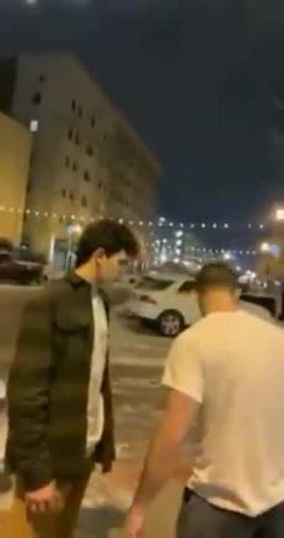 Hot him so hard his arm fell off…