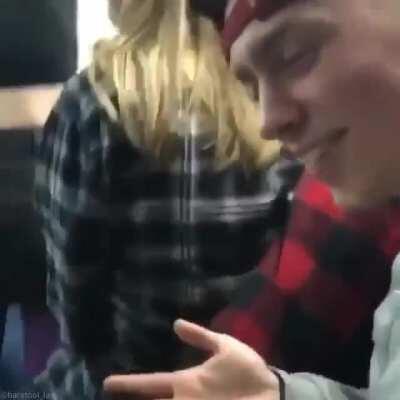 Stroking the wrong leg