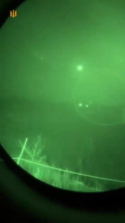 Ukrainian air defence firing at Russian Shahed drones at night of 14st Nov 2023