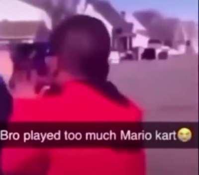 Bro hit some goombas 😭