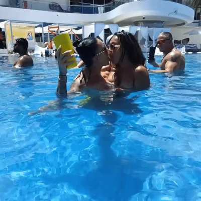 At the swinger resort putting on a little show for our husband's and their friends that came along to fuck me all week 