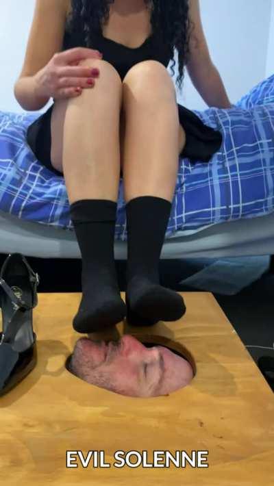 He has to clean My dirty socks before I go to bed!!!