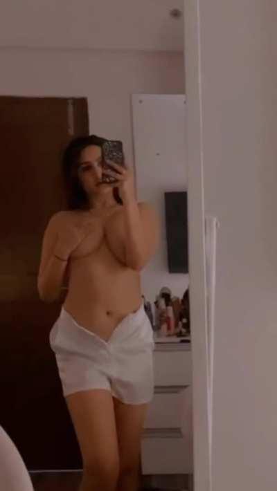 sassy poonam boob tease