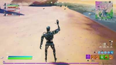 I sank into the sand like the terminator does at the end of the second movie