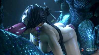 Lulu with lizardmen (noname55)