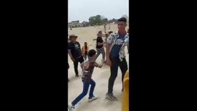 Foreign female tourist in Egypt gets physically harassed by dozens of egyptian men