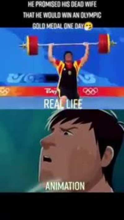 He promised his dead wife that he would win an Olympic Gold medal one day.