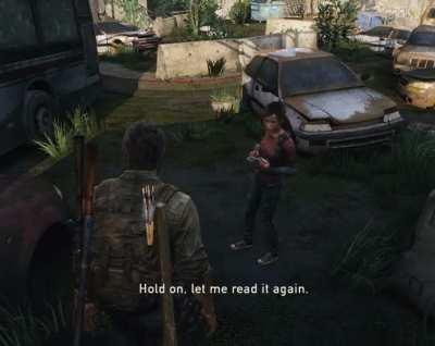 if you’re having a bad day, here’s ellie reading some jokes to joel <3