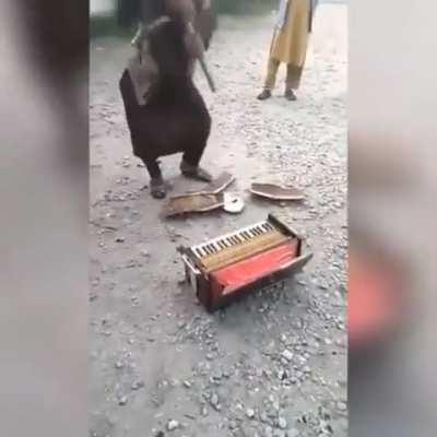 Primitive Man afraid of Musical Instruments