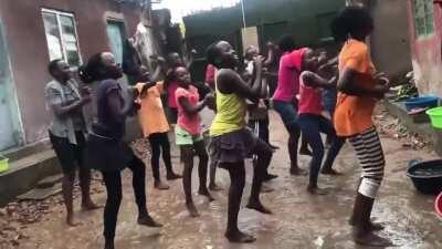 Somewhere in the slums of kitintale, Uganda. Happiness is free.