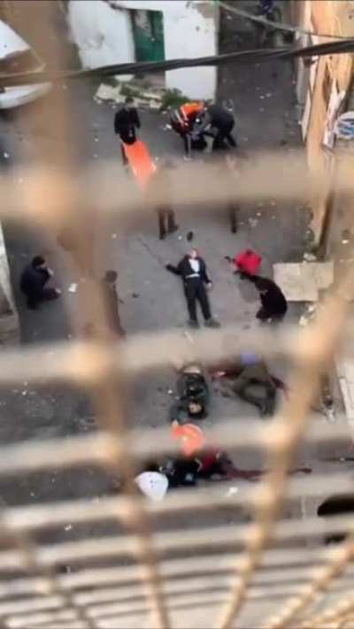 Three Palestinians were killed by an Israeli air strike that targeted a group of people in Jenin city, occupied West Bank. 12.12.23 3