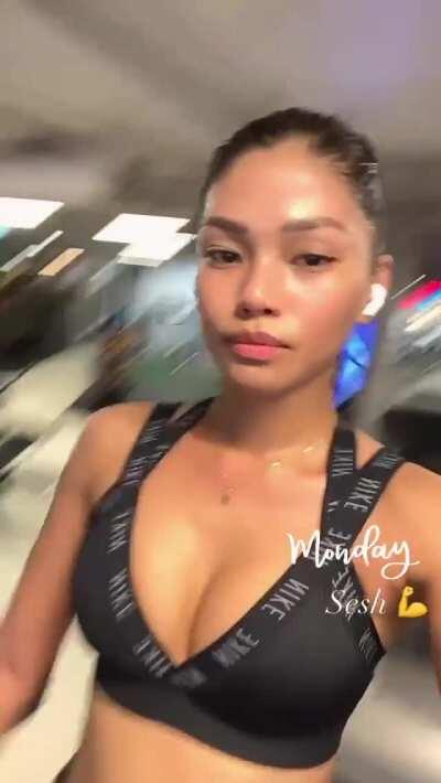 UFC ring girl Red Dela Cruz