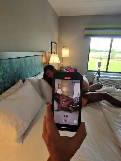 Going wild as I ride this dick