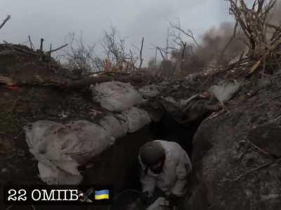 Yet another part of the Ukrainian defending his trench