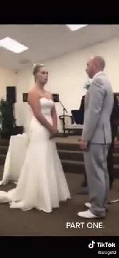 Horrible mother-in-law thinks she's the main character during the vows.