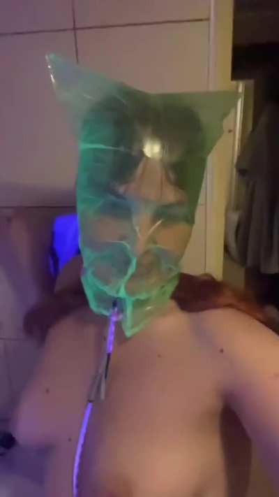 Fluorescent plastic bag breathplay - dm to buy access to my breathplay folder and enjoy all my upcoming videos of this year
