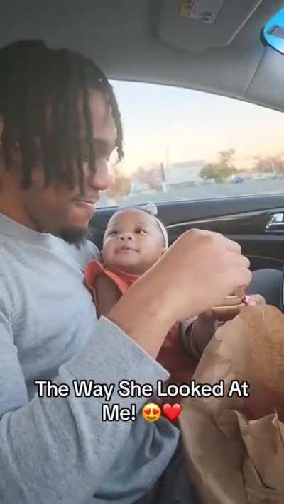 Baby girl loves her dad