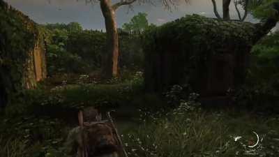 Found a glitch. We’ll call it the Americanista. If you open the back pack the moment Joel steps on the stairs anywhere it’ll yeet him forward in the remake