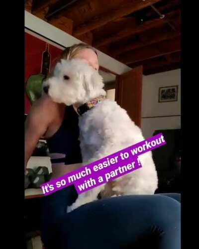 Workout with Her Dog (Part 1)