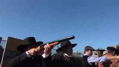 A standoff between Japanese cowboys.