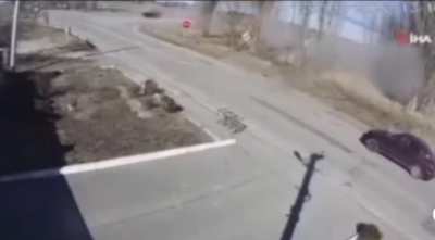 Russian tank shoots and kills elderly Ukrainian couple while driving. Early days of the Russian Invasion *Music from source*